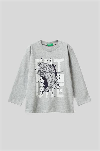 United Colors of Benetton Erkek Çocuk Uzun Kol Tshirt 10K5 1/6 Yaş