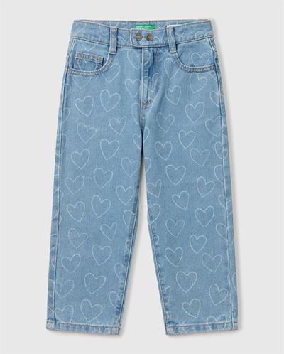 United Colors of Benetton Kız Bebek Denim Pantolon E02I 1/6 Yaş