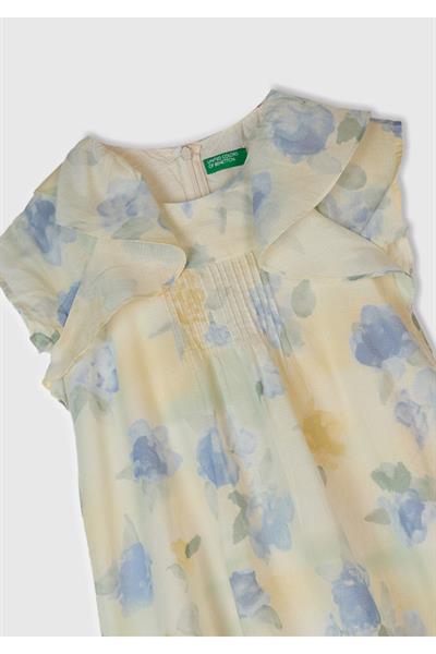 United Colors of Benetton Kız Çocuk Batik Elbise V02B 1/6 Yaş