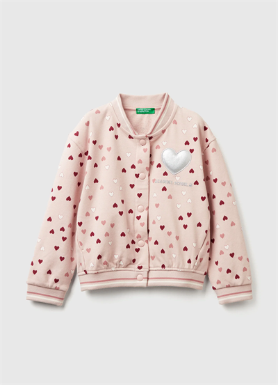 United Colors of Benetton Kız Çocuk Bomber Sweatshirt 1/6 Yaş 5040