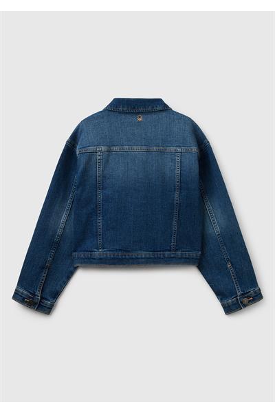 United Colors of Benetton Kız Çocuk Denim Ceket N061 6/14 Yaş