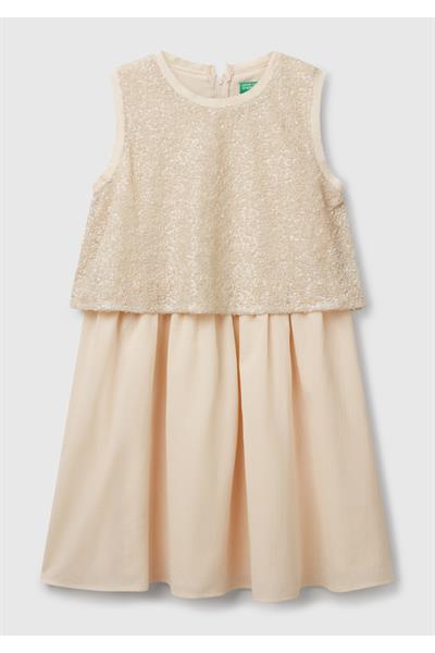 United Colors of Benetton Kız Çocuk Elbise V03D 6/14 Yaş