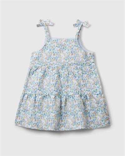 United Colors of Benetton Kız Çocuk Keten Elbise V025 1/6 Yaş