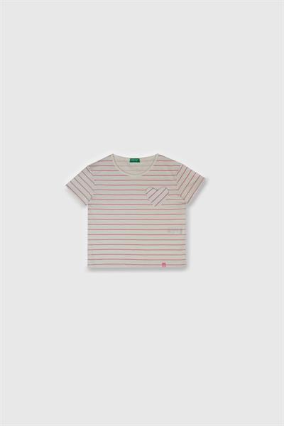 United Colors of Benetton Kız Çocuk Tshirt G22038 4/14 Yaş