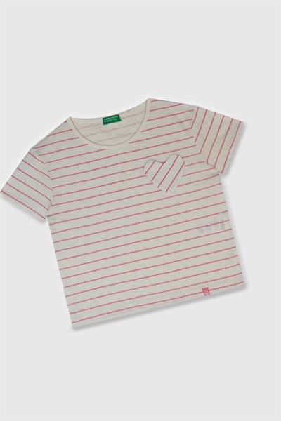 United Colors of Benetton Kız Çocuk Tshirt G22038 4/14 Yaş