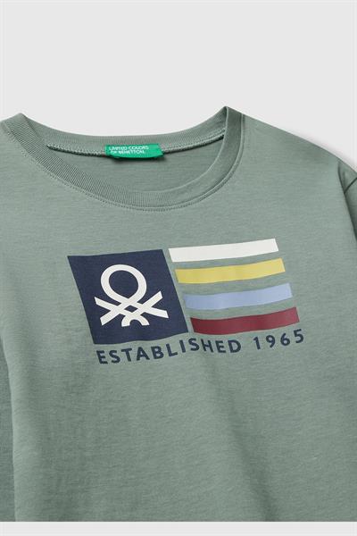 United Colors of Benetton Erkek Çocuk Uzun Kol Tshirt 10JZ 1/6 Yaş