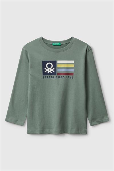 United Colors of Benetton Erkek Çocuk Uzun Kol Tshirt 10JZ 1/6 Yaş