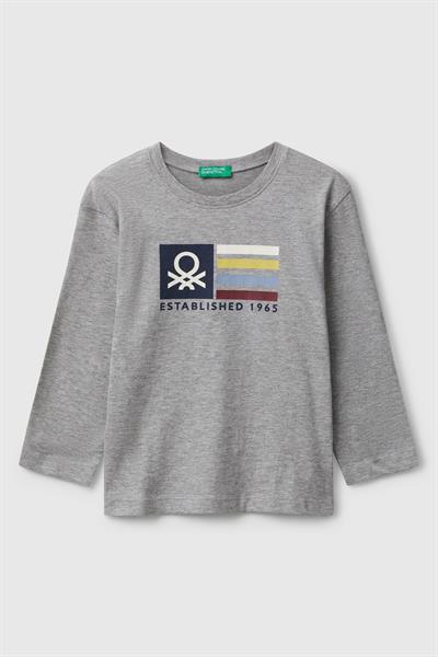 United Colors of Benetton Erkek Çocuk Uzun Kol Tshirt 10JZ 1/6 Yaş