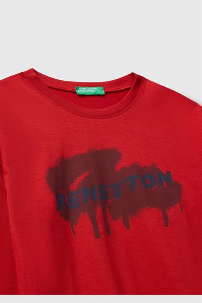 United Colors of Benetton Erkek Çocuk Uzun Kol Tshirt 10JZ 1/6 Yaş