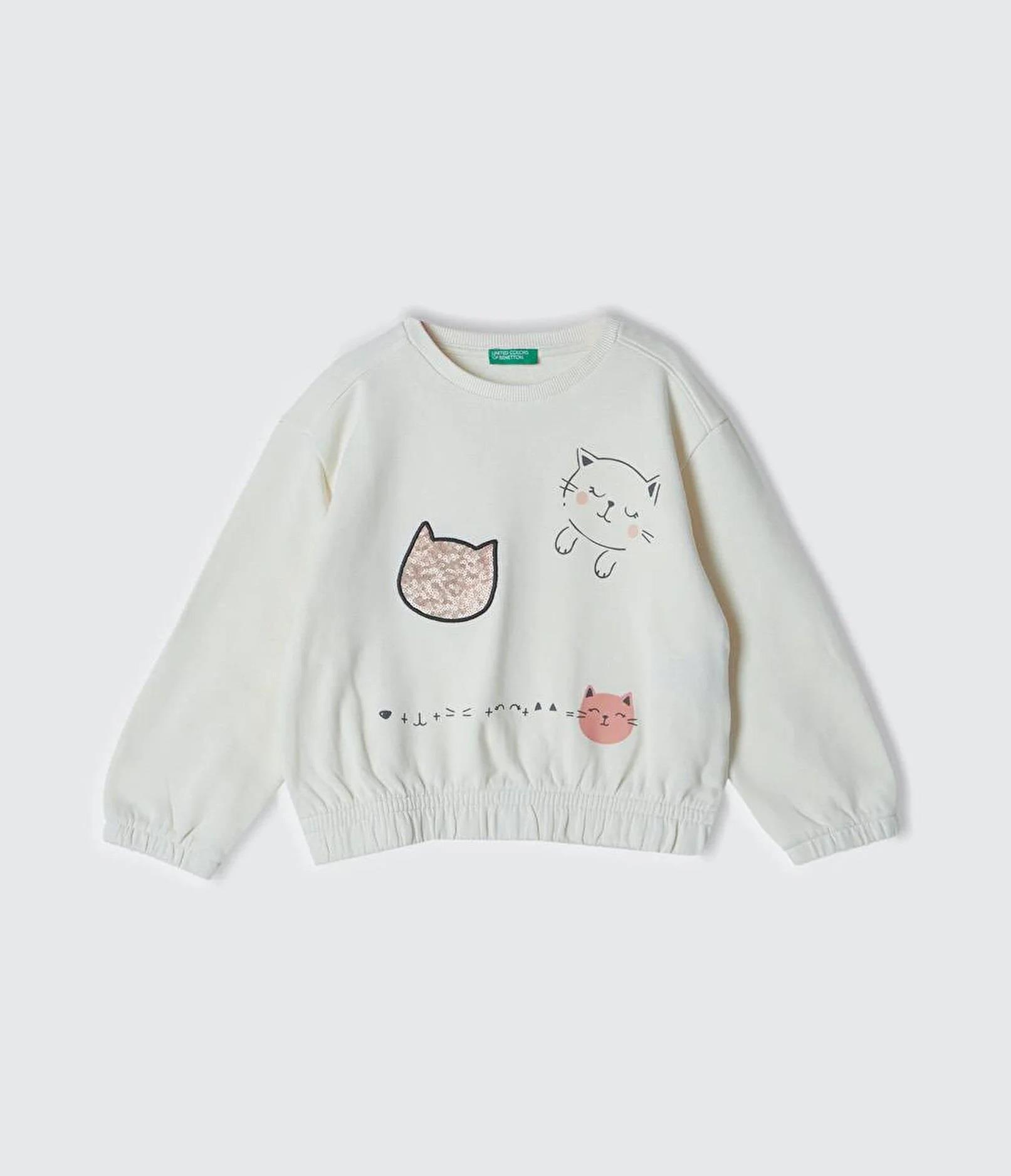 Benetton Kız Bebek Sweatshirt 10FE