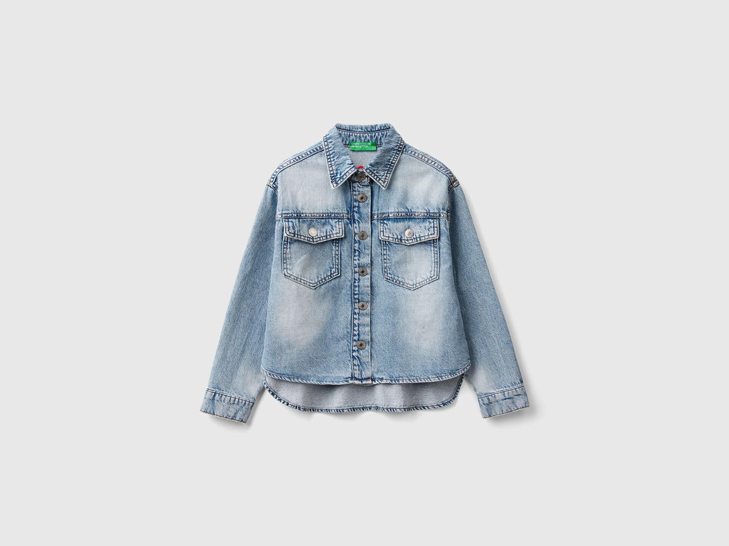 Benetton Kız Çocuk Denim Ceket Q03B