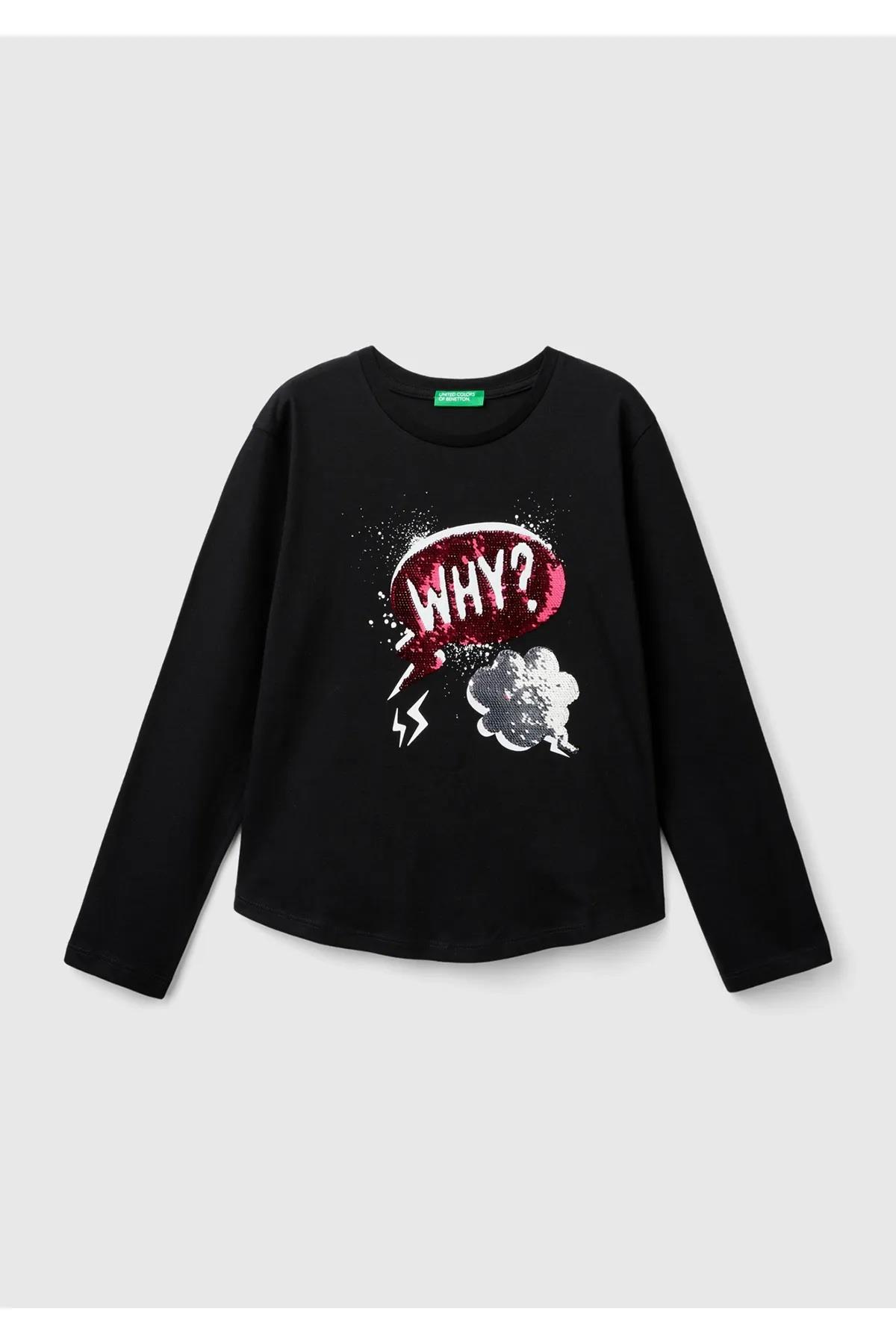 Benetton Kız Çocuk Uzun Kol Tshirt 10KC