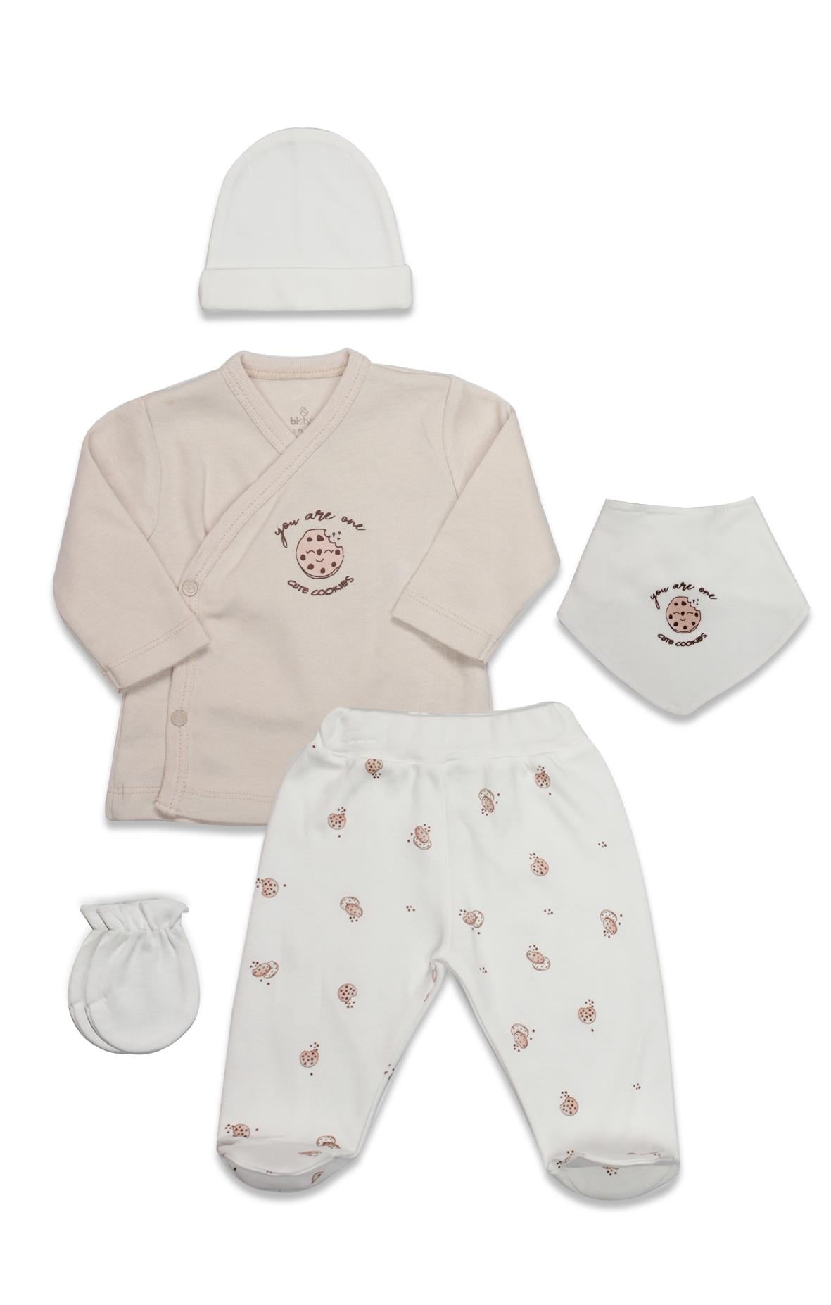 Bistyle Cookies Cute Happy 5'li Hastane Çıkış Seti BS12112