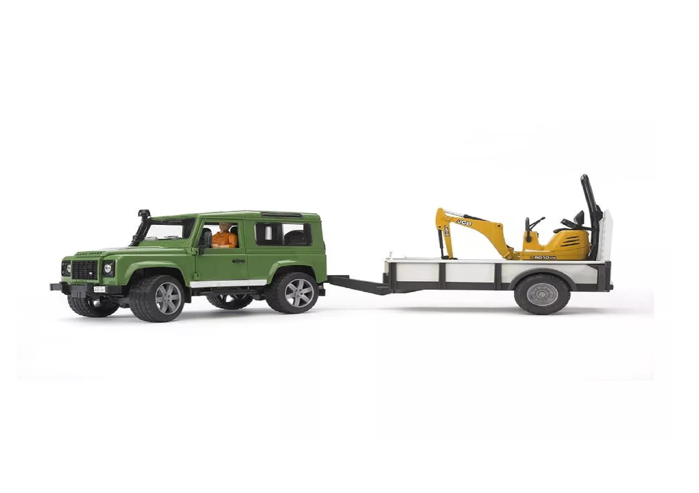 Bruder Land Rover Arazi Aracı ve Jcb Mini Kazıcı BR02593