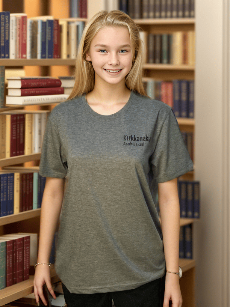 Kırkkonaklar Anadolu Lisesi Gri Penye-Tshirt