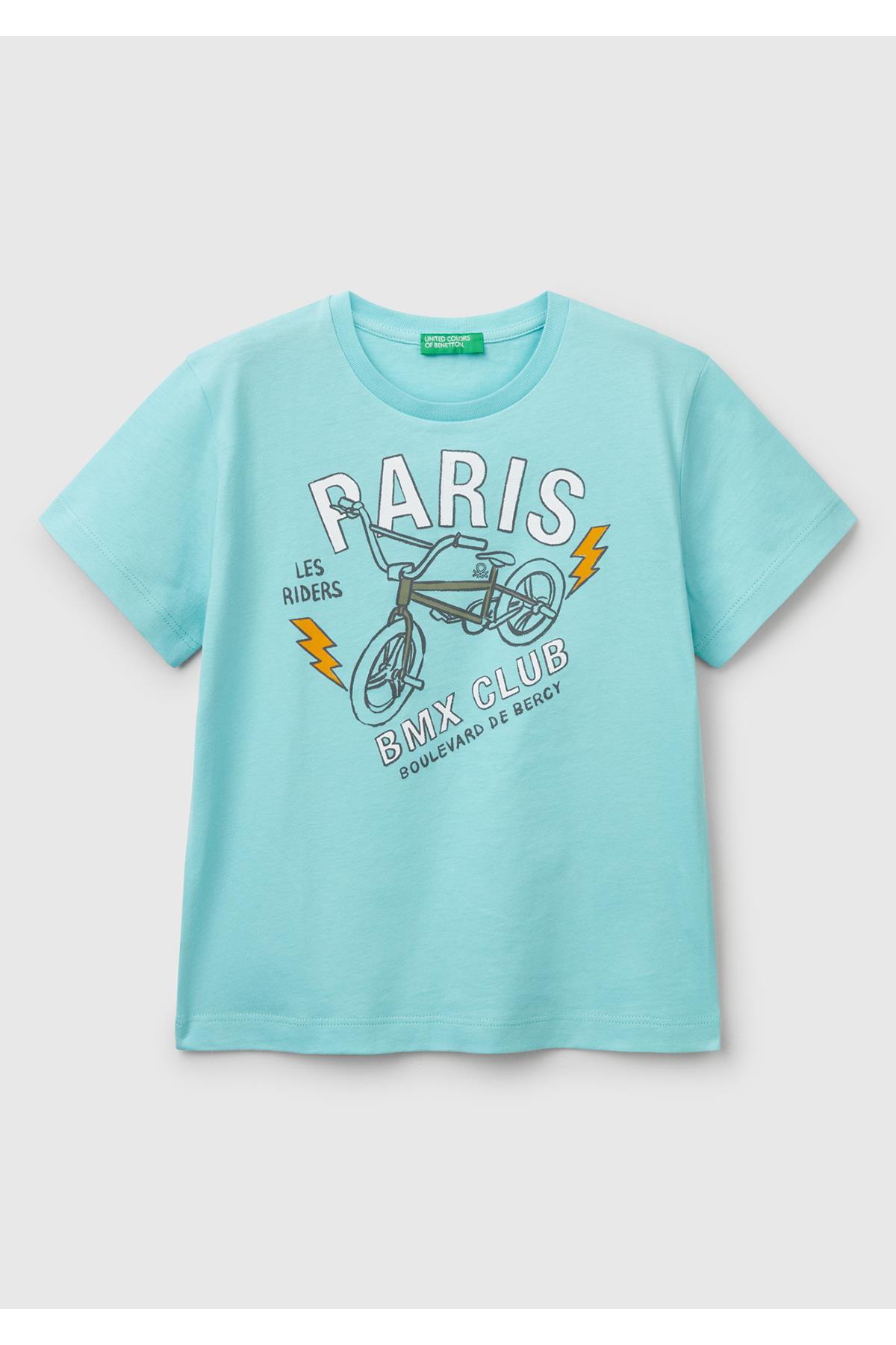 United Colors of Benetton Erkek Bebek Tshirt 10IJ 1/6 Yaş