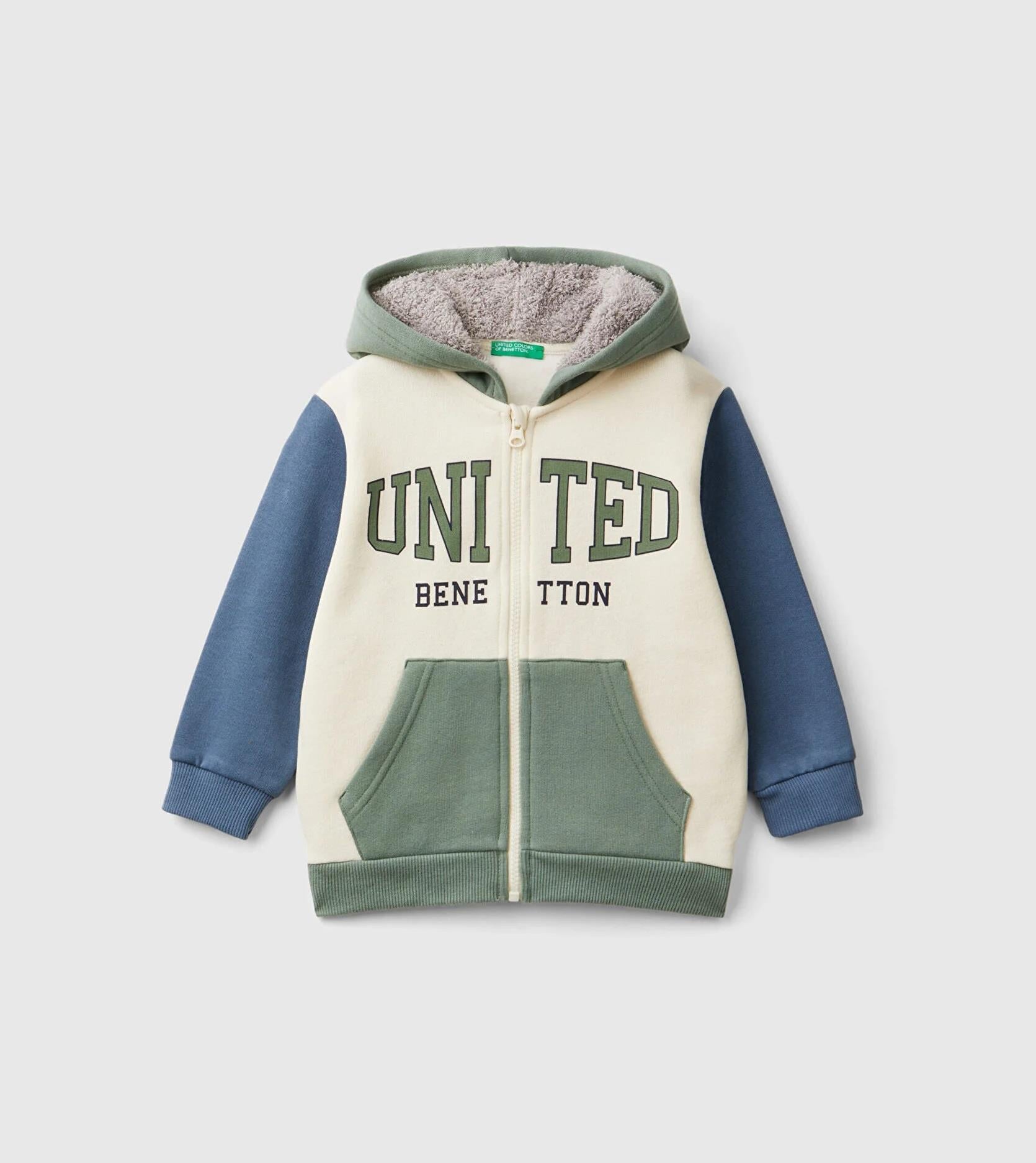 United Colors of Benetton Erkek Çocuk Kapüşonlu Sweatshirt 503E