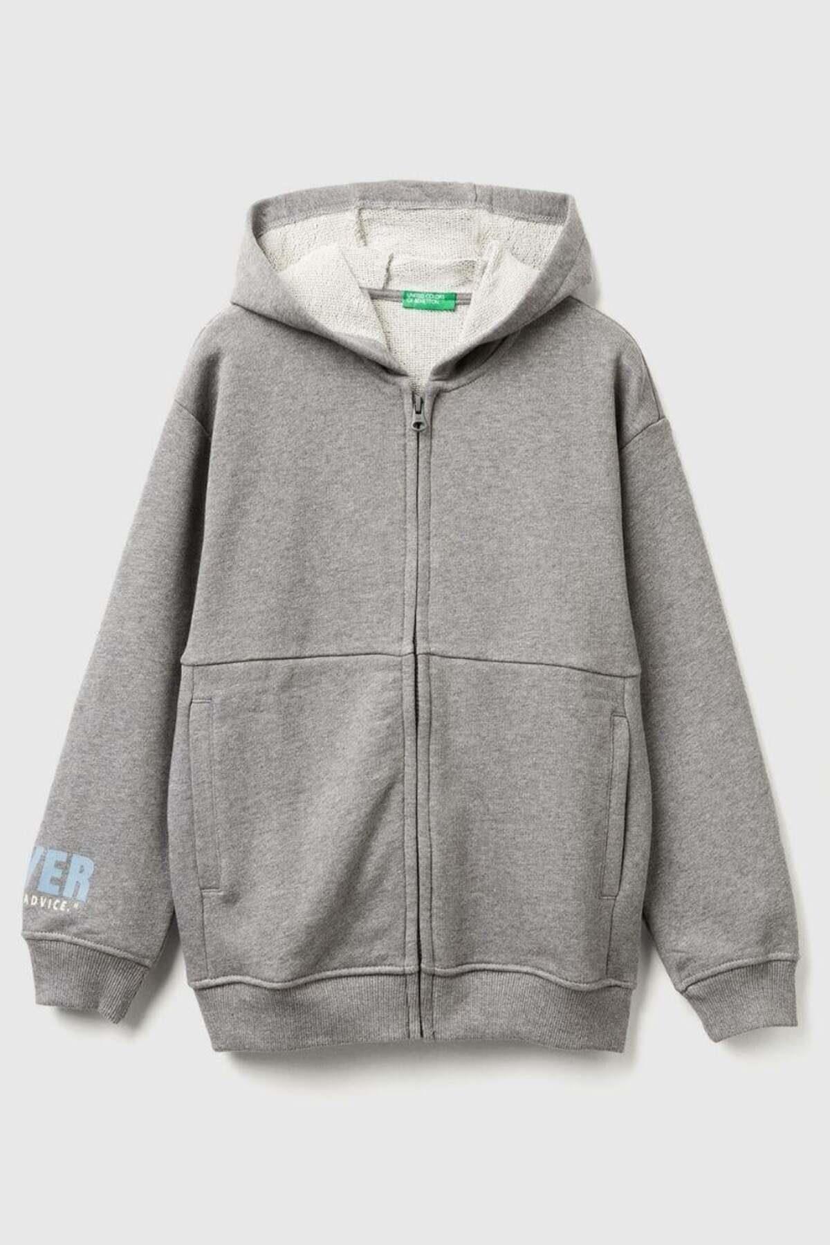 United Colors of Benetton Erkek Çocuk Sweatshirt 505G 6/14 Yaş