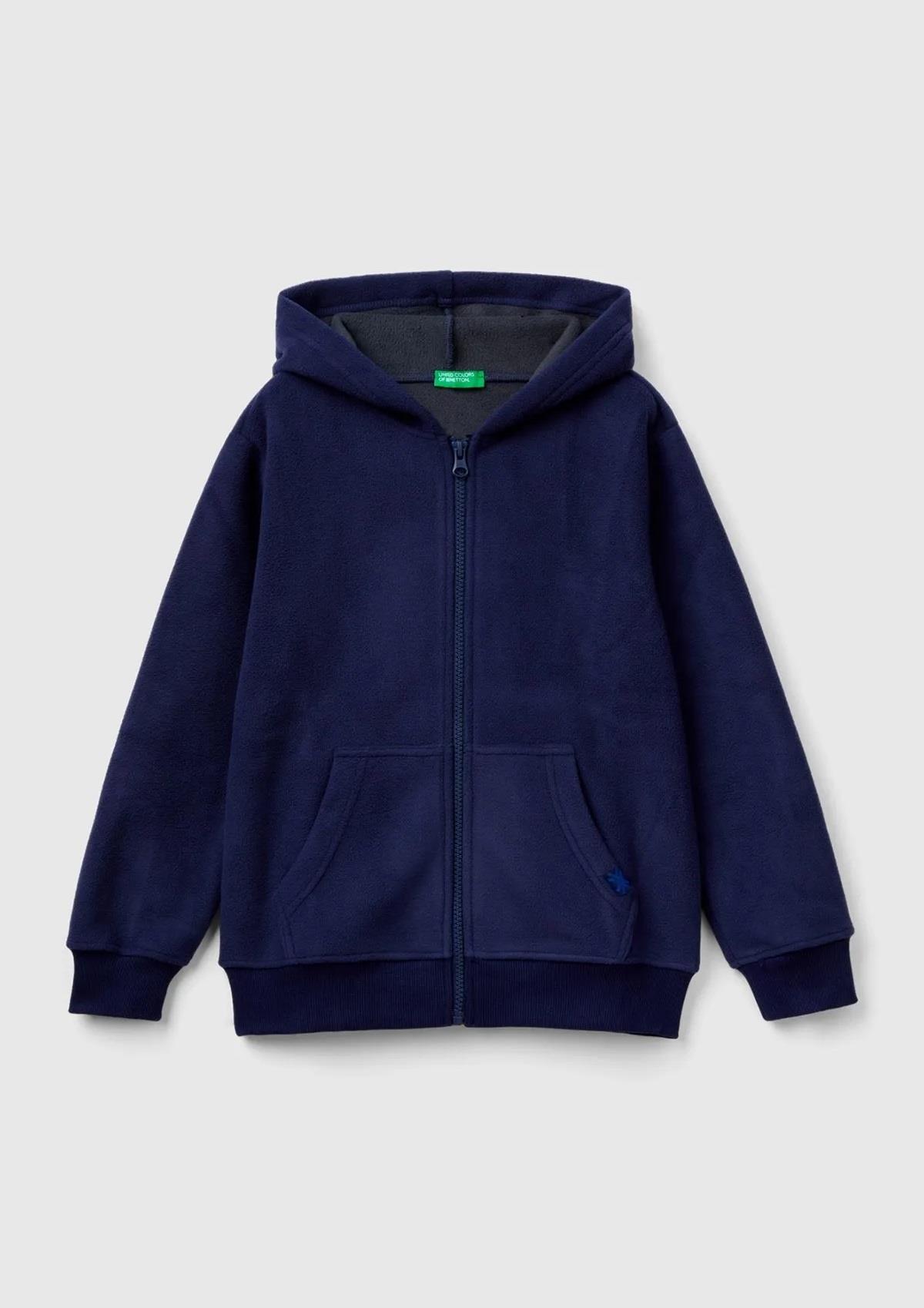 United Colors of Benetton Erkek Çocuk Lacivert Etiket Detaylı Sweatshirt