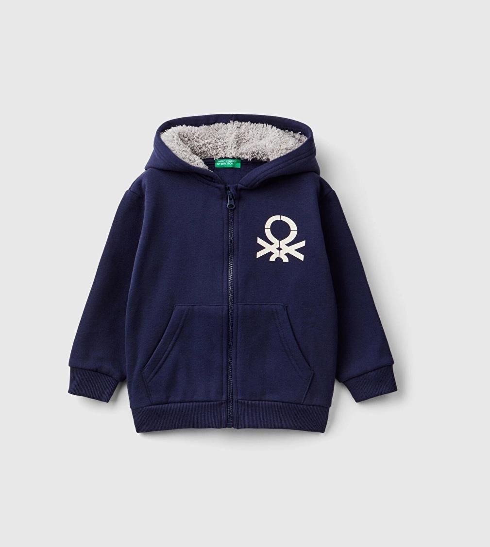 United Colors of Benetton Erkek Çocuk Kapüşonlu Sweatshirt 503E