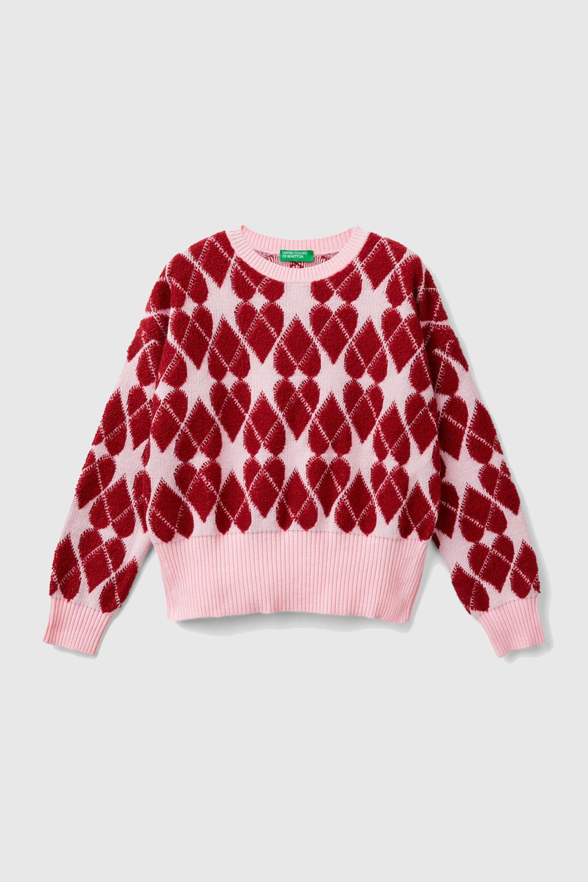 United Colors Of Benetton Kız Çocuk Kazak 107C