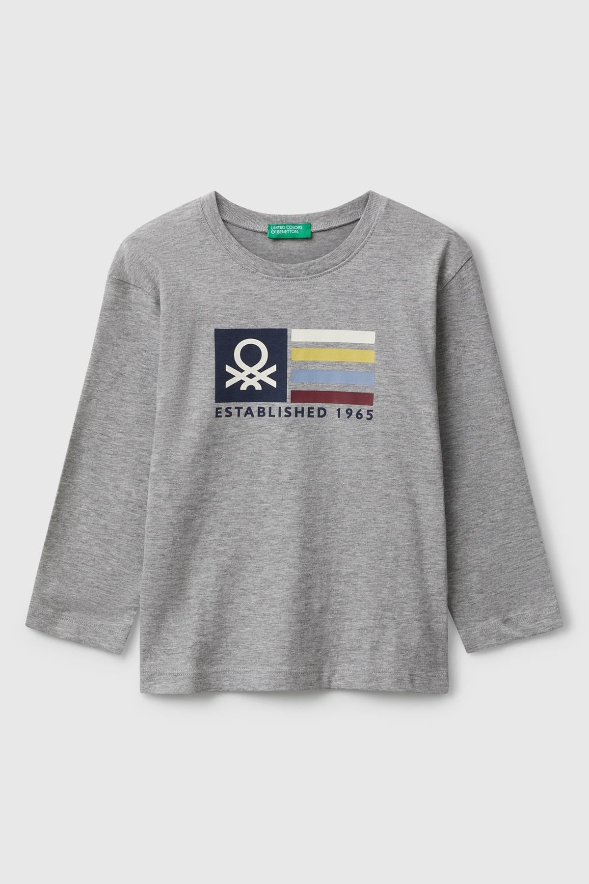 United Colors of Benetton Kız Çocuk Uzun Kol Tshirt 10JZ 1/6 Yaş