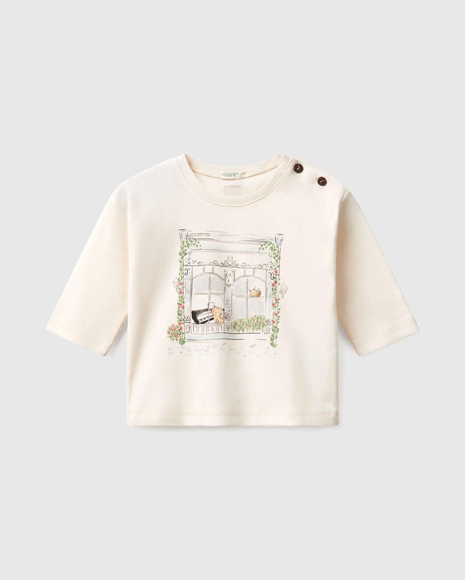 United Colors of Benetton Uzun Kol Bebek Tshirt 105Q 1/18 ay