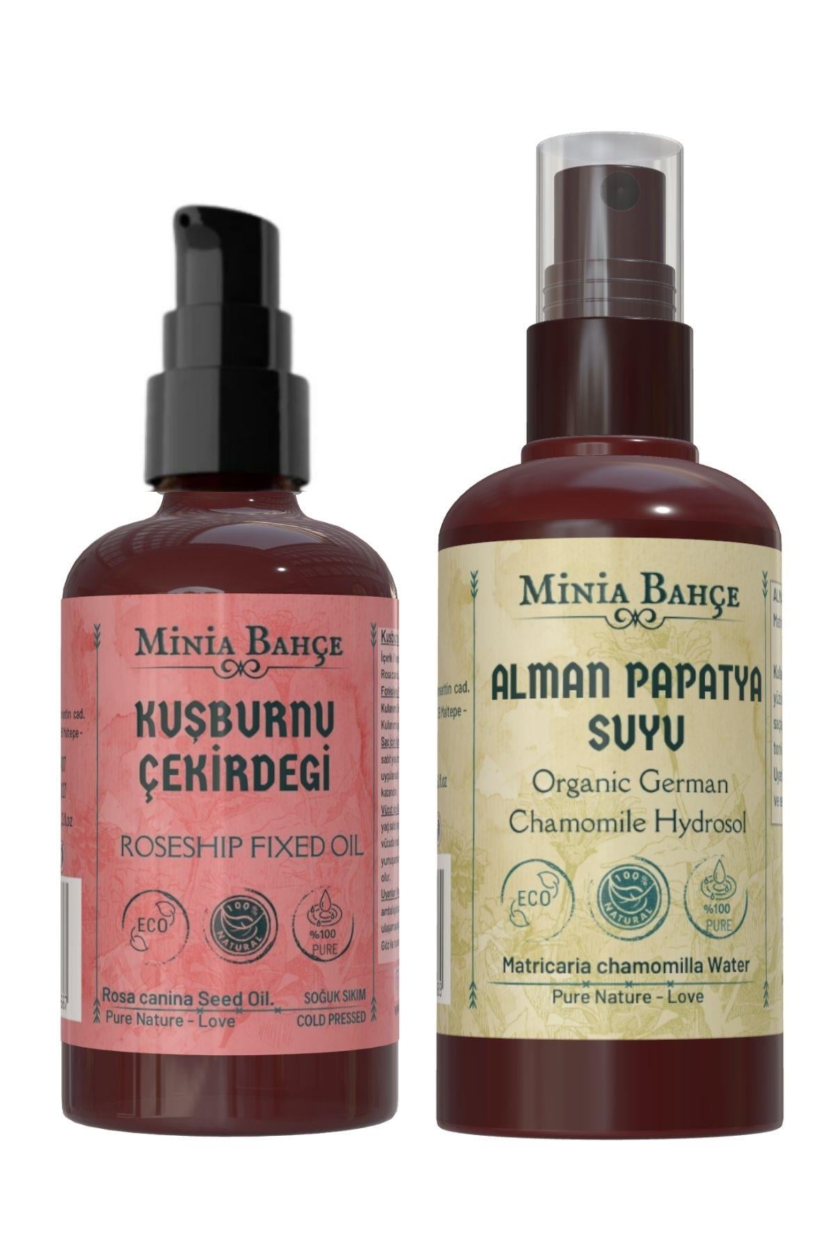100 ml Kuşburnu Çekirdeği Yağı, Organik Papatya Suyu 150ml