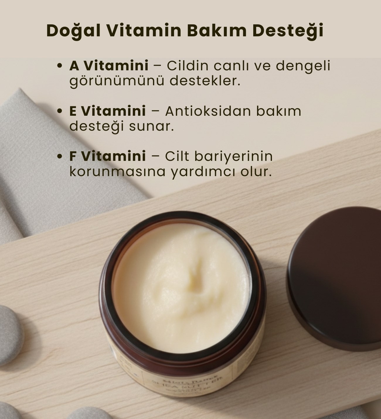 %100 Saf Shea Butter Seti 3x50 ml – Doğal Ham Karite Yağı + 10 ml Lavanta Yağı Hediye 