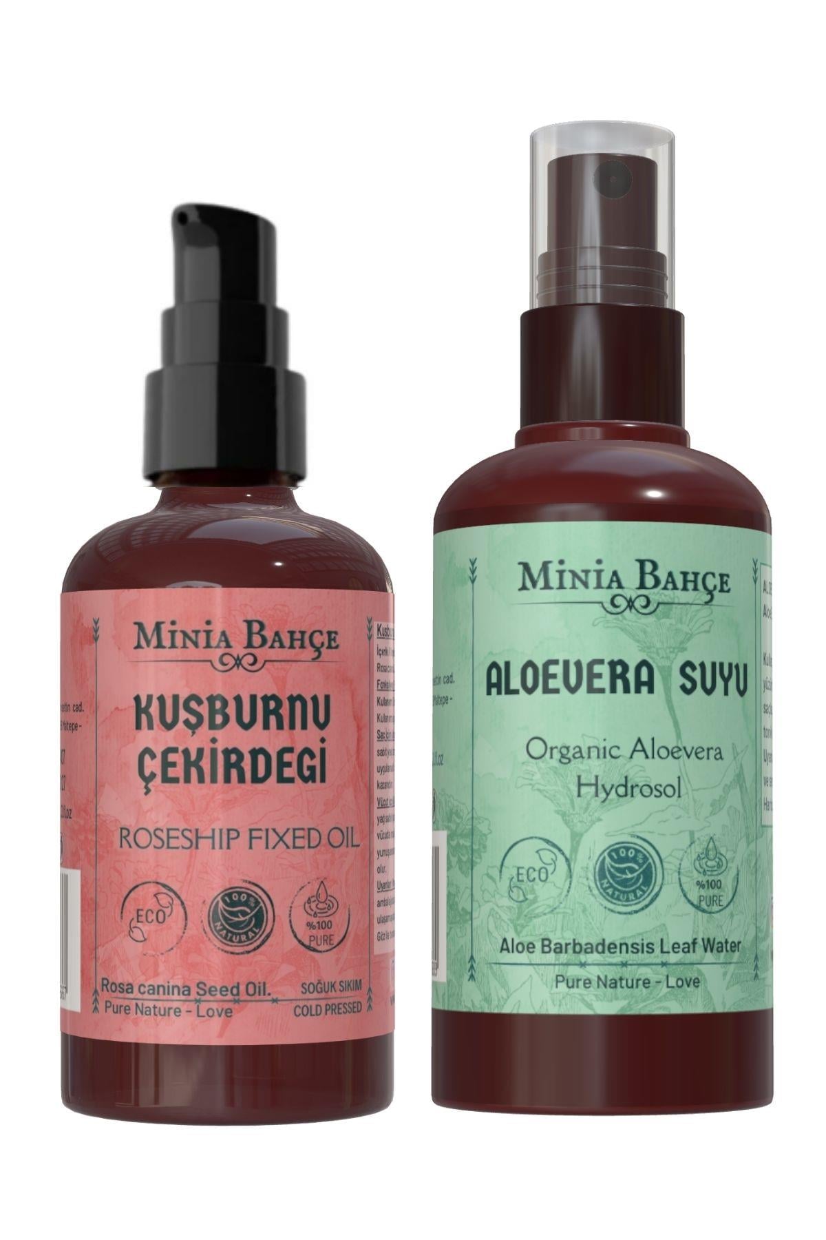 100ml Kuşburnu Çekirdeği Yağı , Organik Aloevera Suyu 150ml