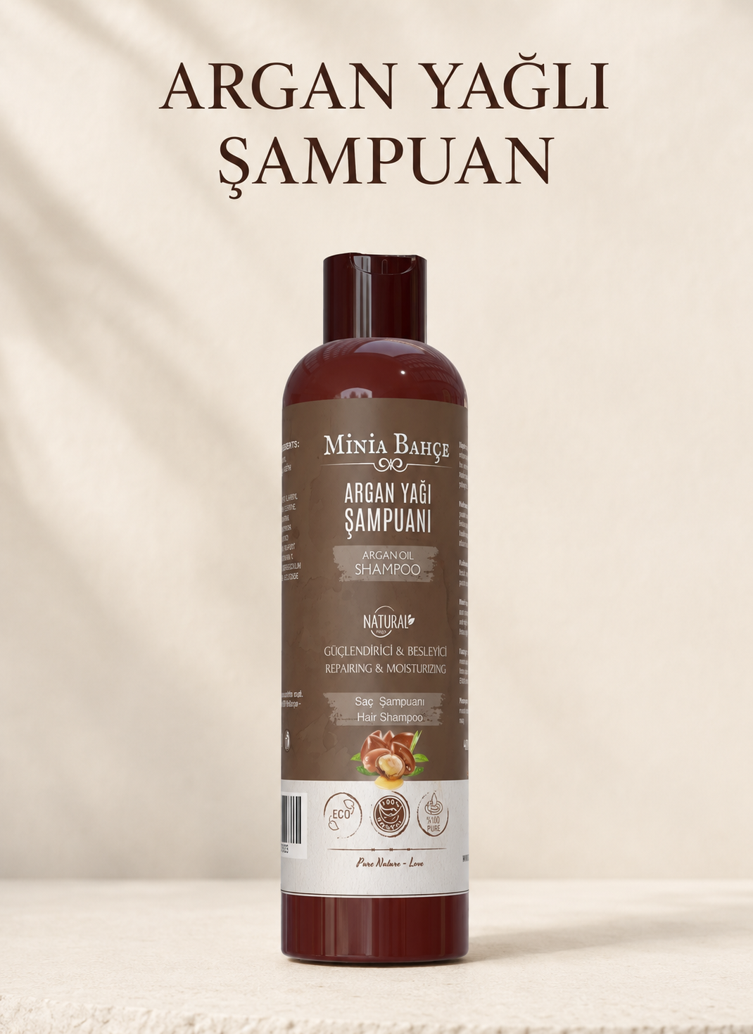 Argan Yağı Özlü Saç Şampuanı - 400 ml | Sülfatsız Saç Bakımı ve Onarım