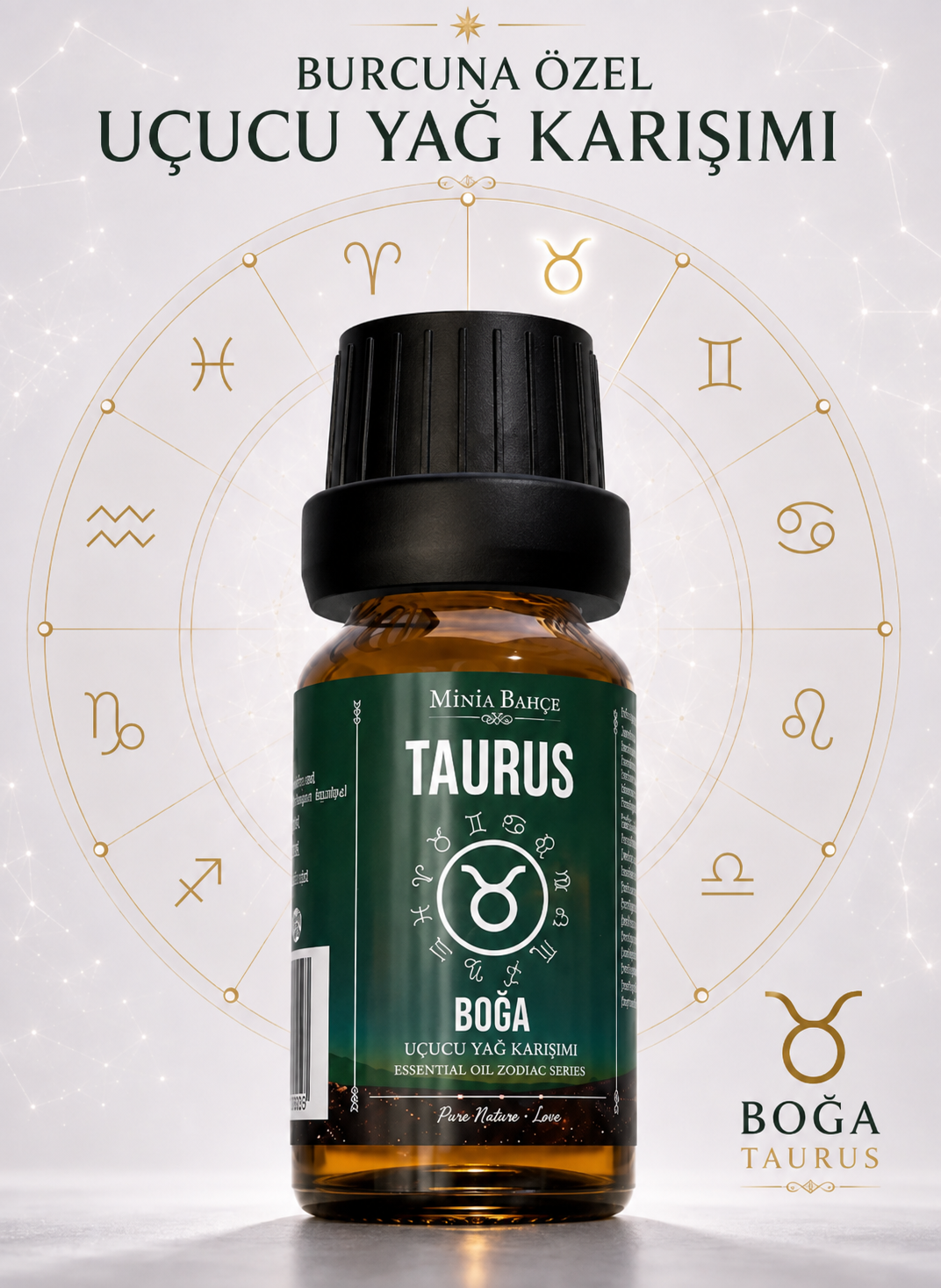Aslan Burcu Uçucu Yağ Karışımı – Itır, Niaouli, Tarçın, Paçuli, Adaçayı ve Limon Uçucu Yağları, 10 ml