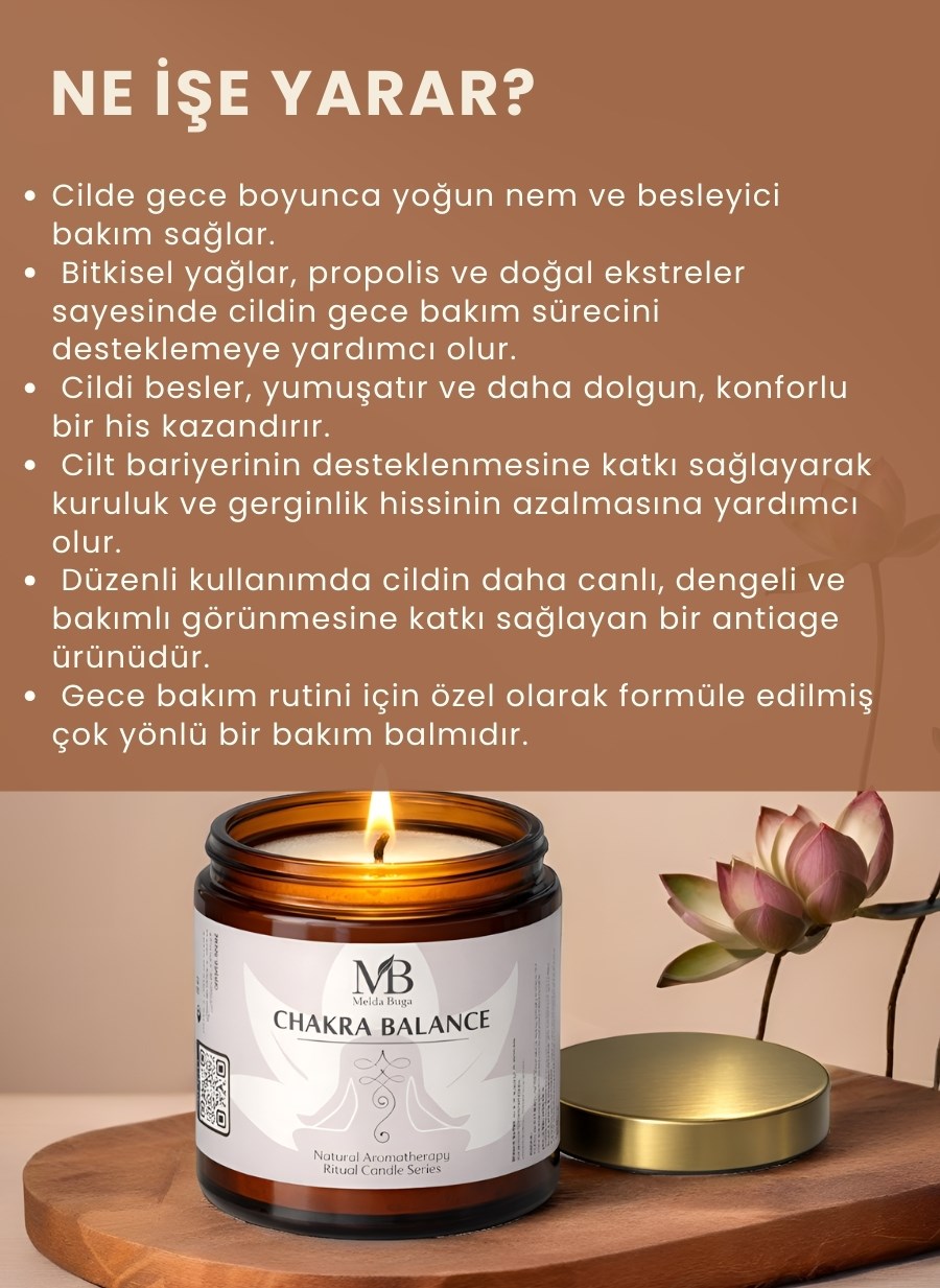 Chakra Balance Aromaterapi Soya Mumu - 100 g | Doğal Uçucu Yağlar ile Dengeleyici Mum