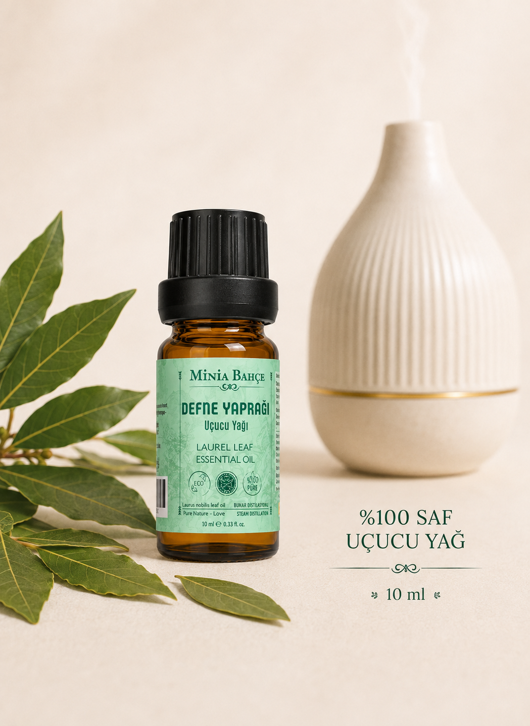 Defne Yaprağı Uçucu Yağı – 10 ml | Saf ve Katkısız Bitkisel Uçucu Yağ