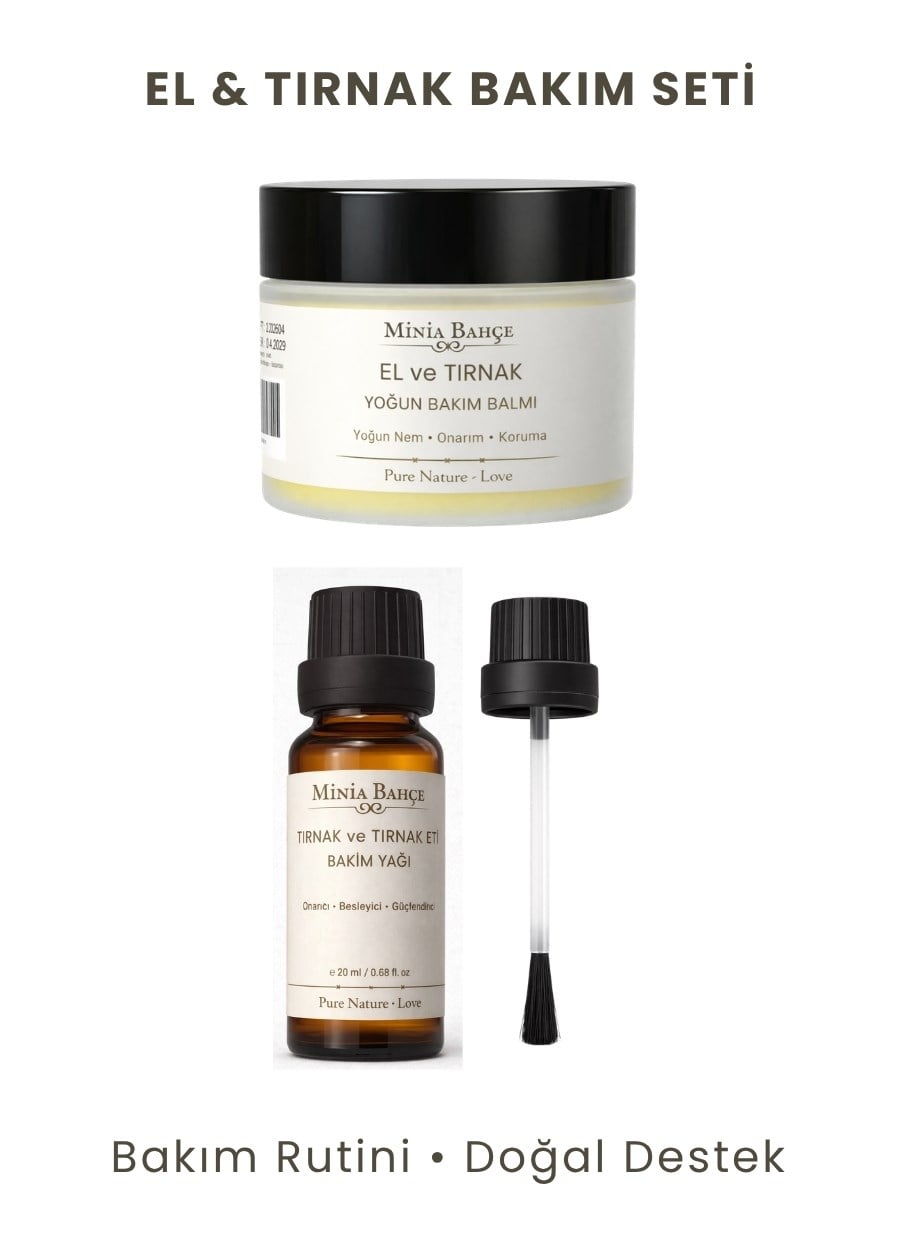 El & Tırnak Bakım Seti - %100 Doğal Balm (50 ml)+ Tırnak Bakım Yağı(30 ml)