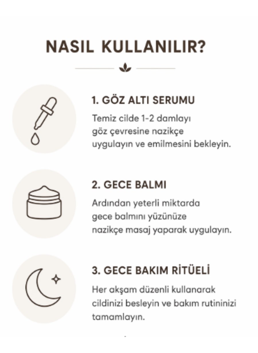 Göz Çevresi (30 ml) & Gece Bakım Seti (50 ml) - %100 Doğal