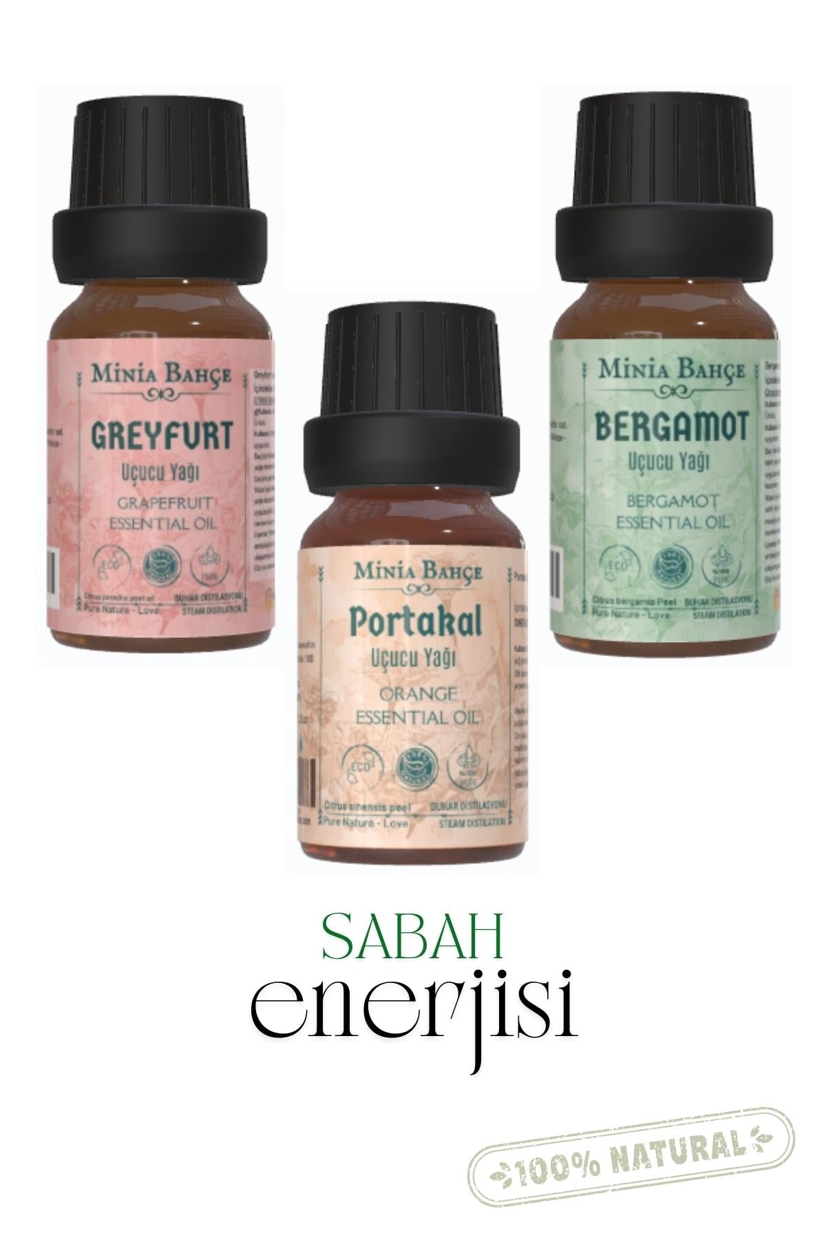 Greyfurt Yağı 10ml - Bergamot Yağı 10ml- Portakal Yağı 10ml