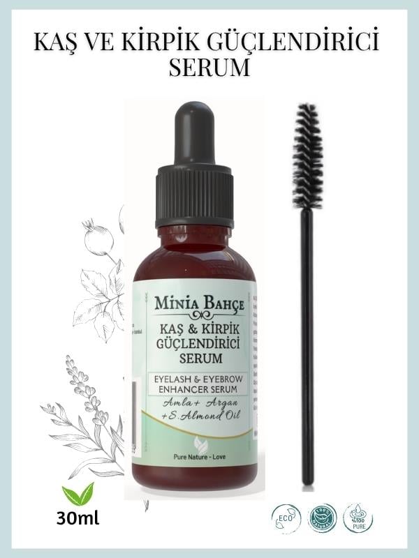 Kaş, Kirpik ve Sakal Bakım Serumu – 30 ml (Fırça Dahil)