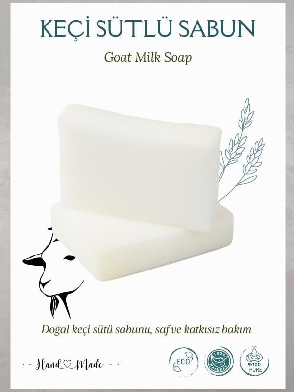 Keçi Sütlü Doğal Sabun 100 gr | El Yapımı & Soğuk Proses