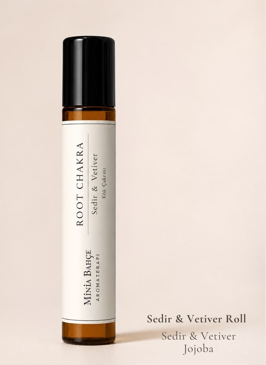 Kök Çakra Roll - %100 Doğal Sedir & Vetiver Yağı 10 ml