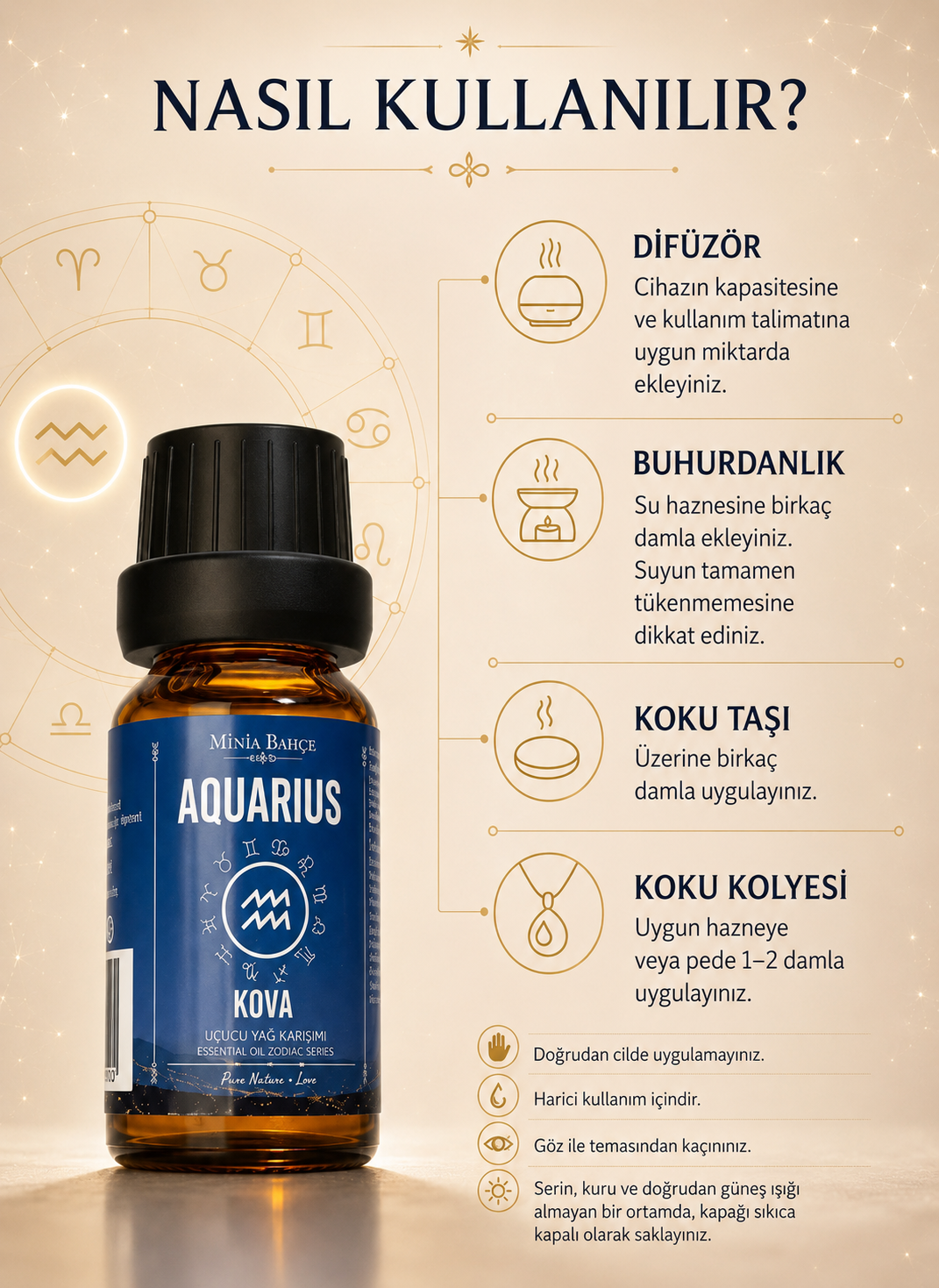 Kova Burcu Uçucu Yağ Karışımı 10 ml