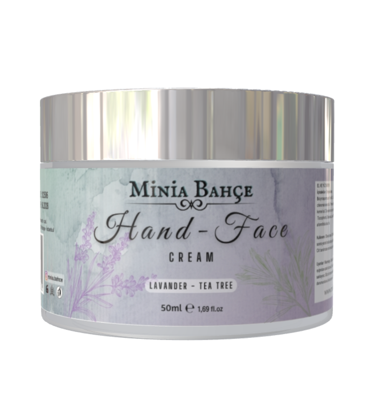 Minia Bahçe Lavanta & Çay Ağacı El ve Yüz Kremi - Koruyucu ve Besleyici Bakım 50ml