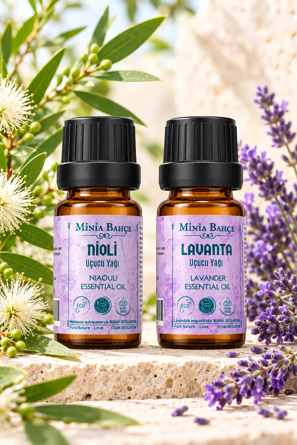 Nioli (Niaouli) & Lavanta Uçucu Yağ Seti – 10 ml x 2 | %100 Saf