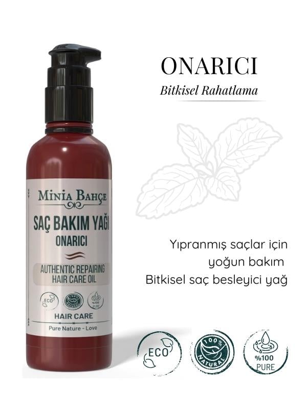 Onarıcı Saç Bakım Yağı, %100 Doğal Ve Katkısız, 100ml