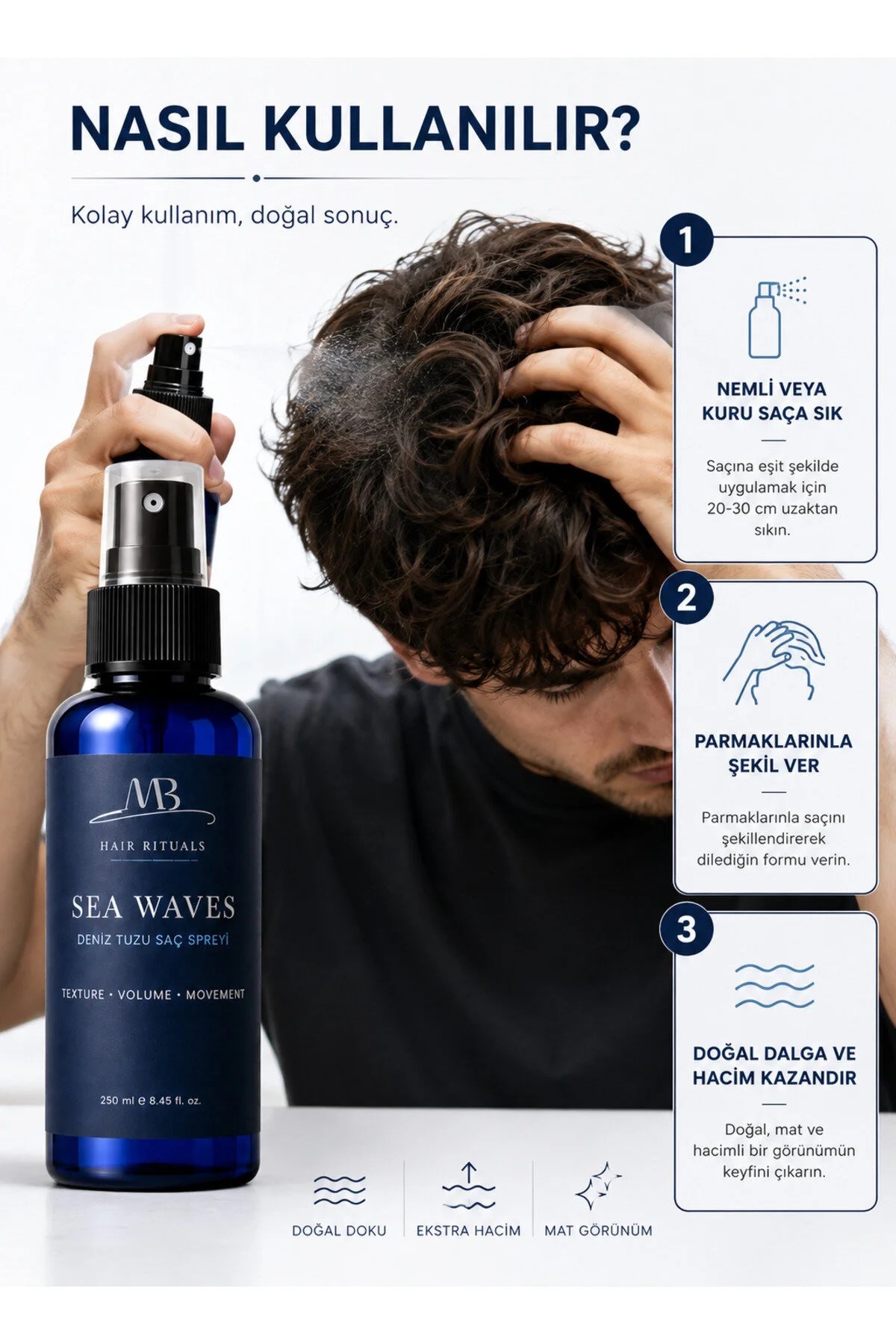 Sea Waves Deniz Tuzu Saç Şekillendirici Sprey 250 ml
