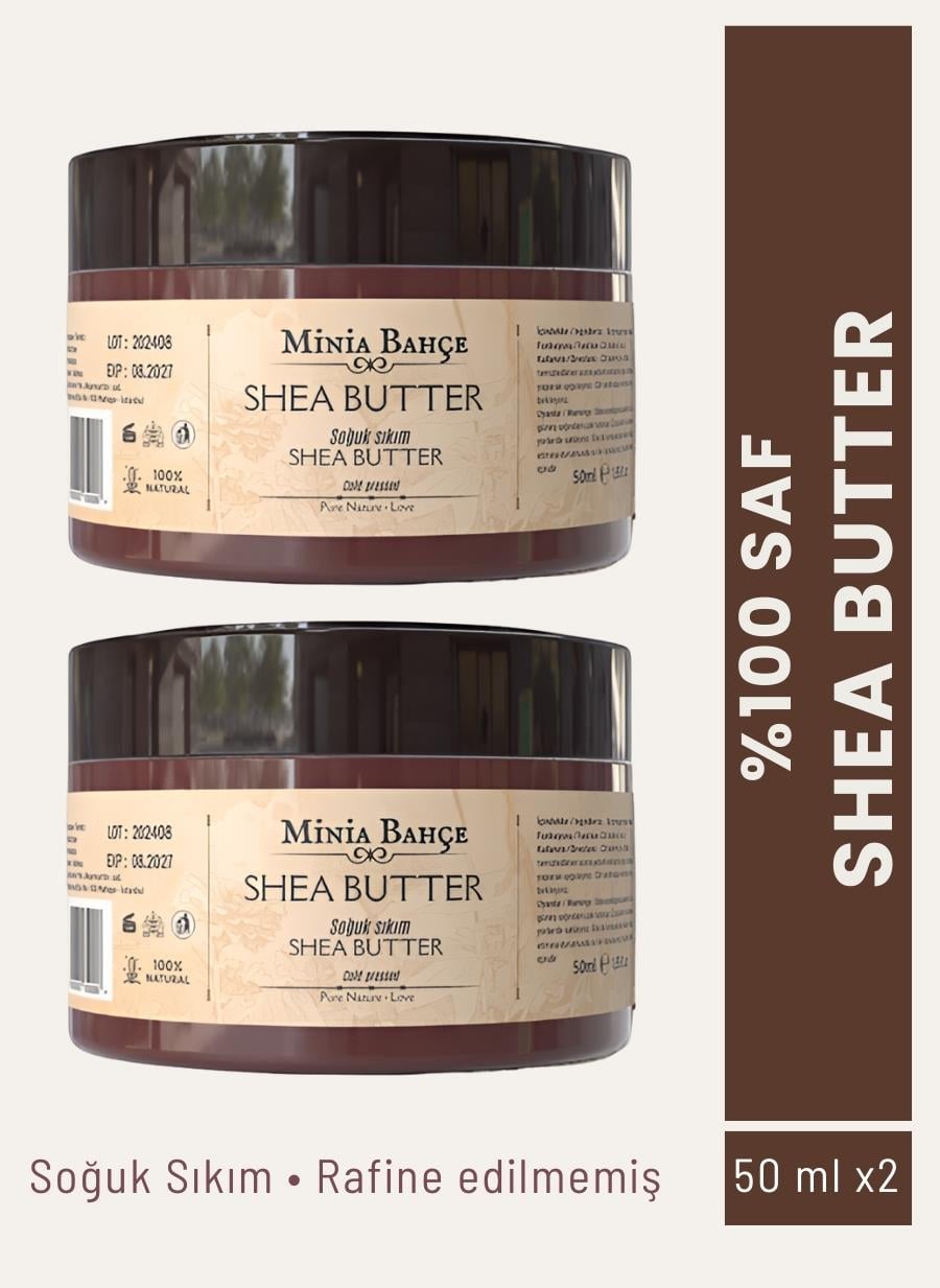 Soğuk Sıkım Shea Butter (Karite) Yağı %100 Doğal & Saf - 50ml x 2