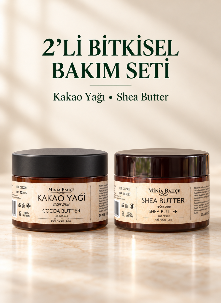 Soğuk Sıkım Shea Butter Ve Kakao Yağı, %100 Doğal & Saf, 50ml
