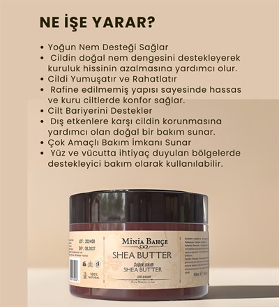 %100 Saf Shea Butter Seti 3x50 ml – Doğal Ham Karite Yağı + 10 ml Lavanta Yağı Hediye 
