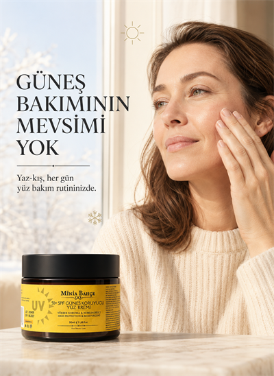 50 SPF Güneş Koruyucu Yüz  Kremi - 50 ml | %100 Doğal Filtreli