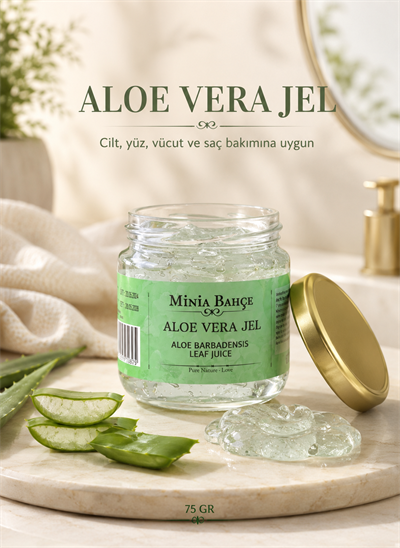 Aloe Vera Jel – 75 g | Yüz, Vücut, Saç ve Saç Derisi İçin Günlük Bakım